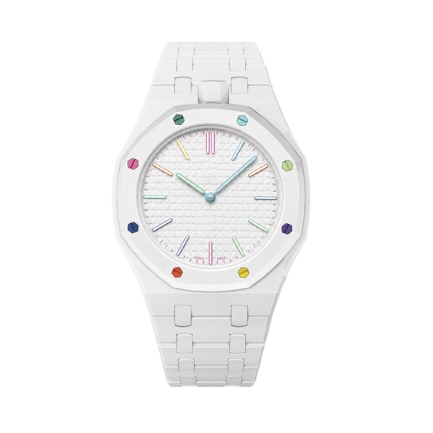 [Zalyn]OAK POP EXCLUSIVE WHITE BIOCERAMIC STRAP