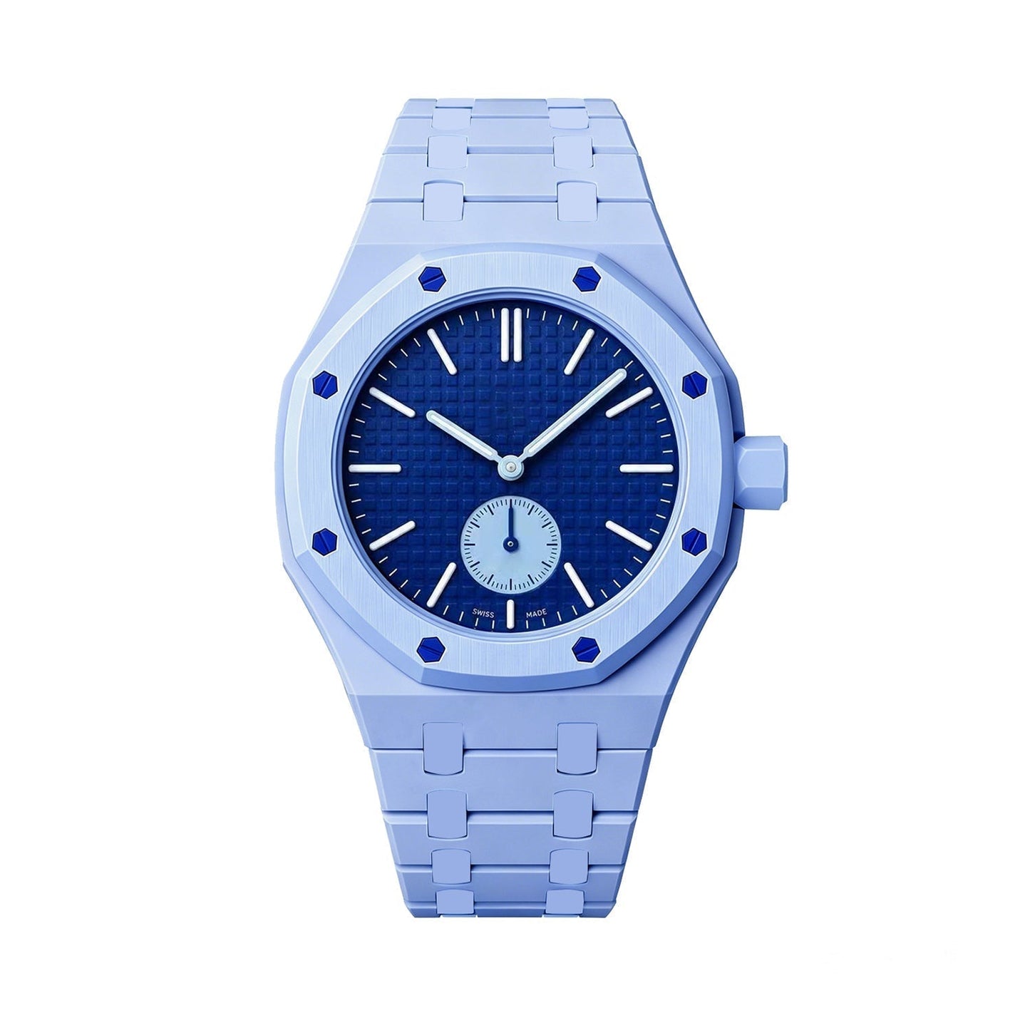[Zalyn]OAK POP EXCLUSIVE LIGHT BLUE BIOCERAMIC STRAP