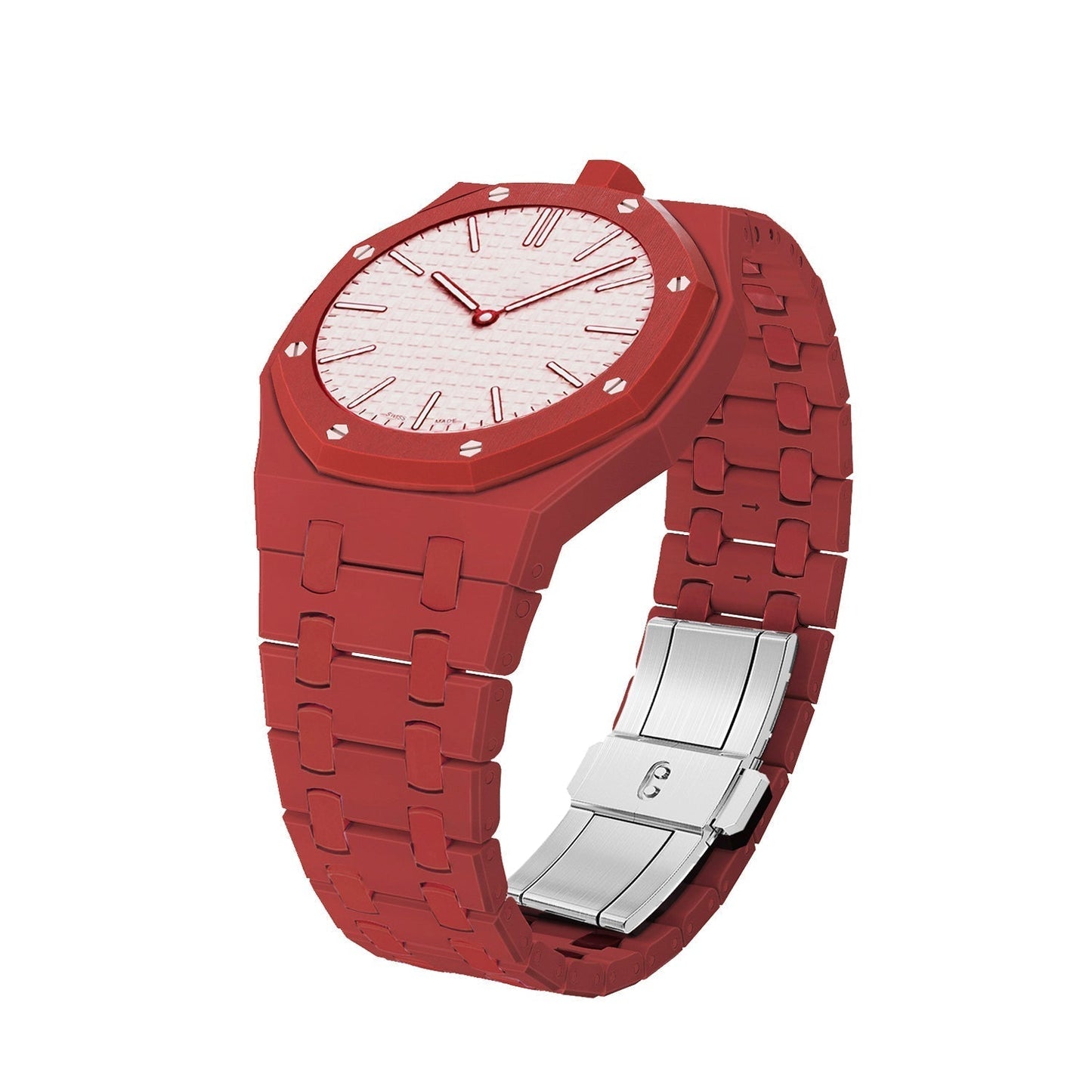 [Zalyn]OAK POP EXCLUSIVE RED BIOCERAMIC STRAP