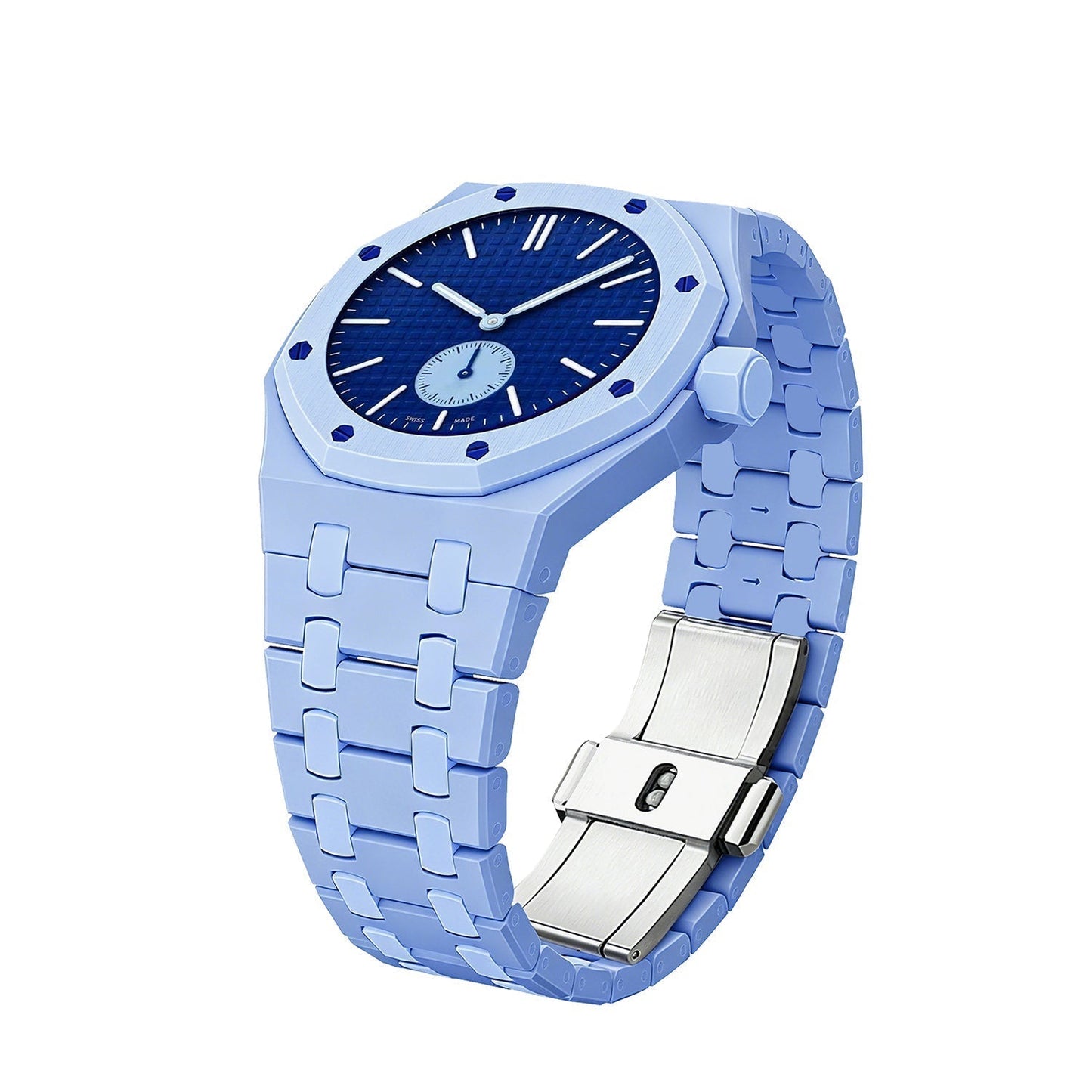 [Zalyn]OAK POP EXCLUSIVE LIGHT BLUE BIOCERAMIC STRAP