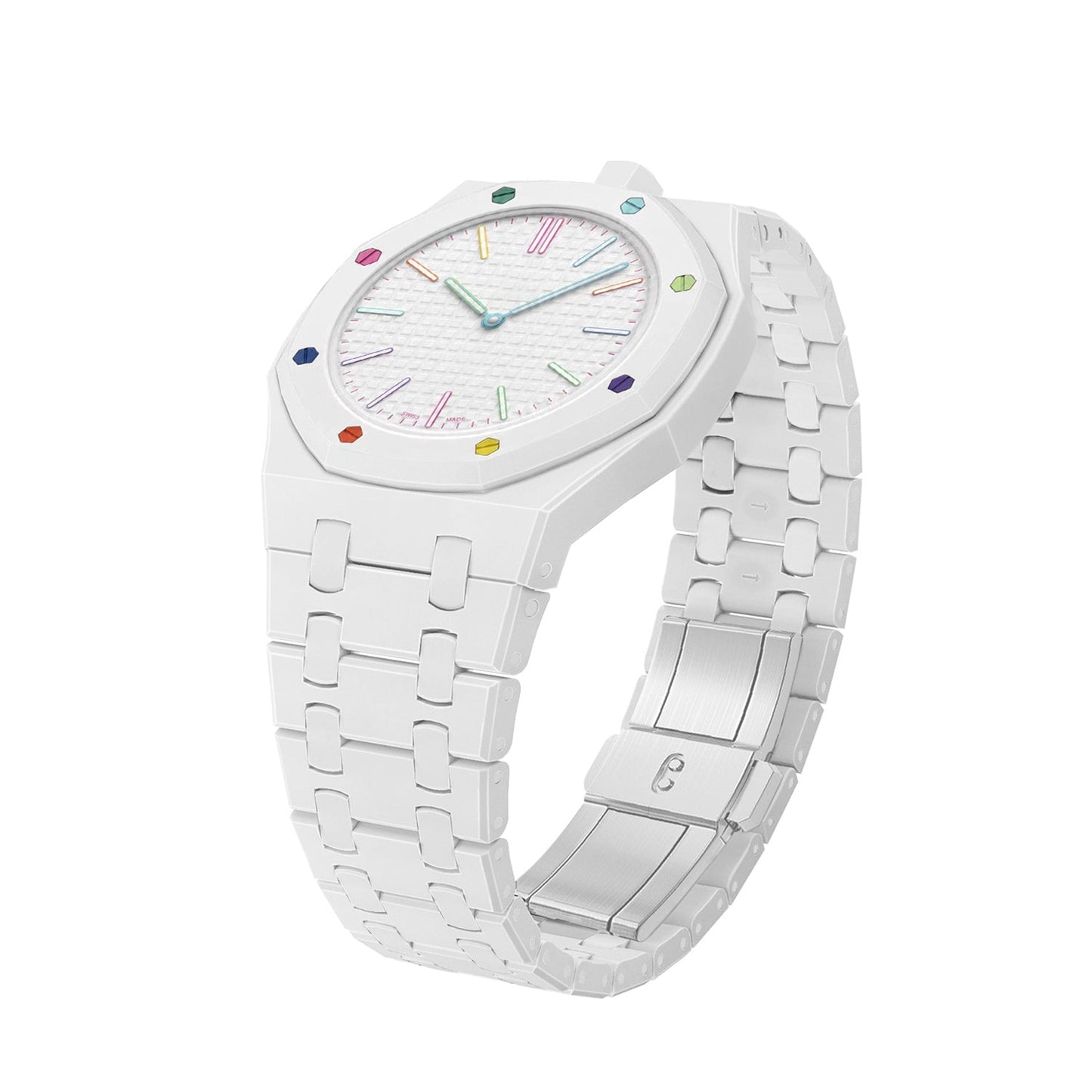 [Zalyn]OAK POP EXCLUSIVE WHITE BIOCERAMIC STRAP