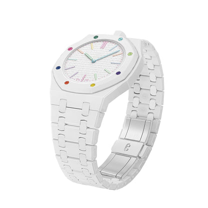 [Zalyn]OAK POP EXCLUSIVE WHITE BIOCERAMIC STRAP