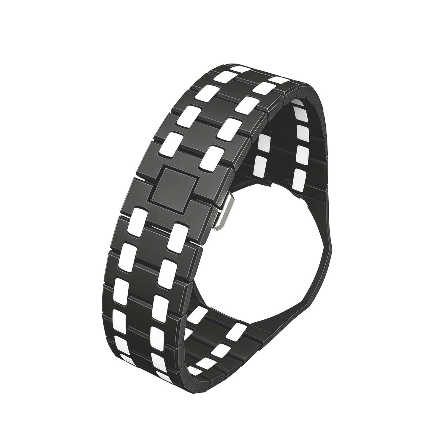 [Zalyn]OAK POP EXCLUSIVE BLACK AND WHITE BIOCERAMIC STRAP