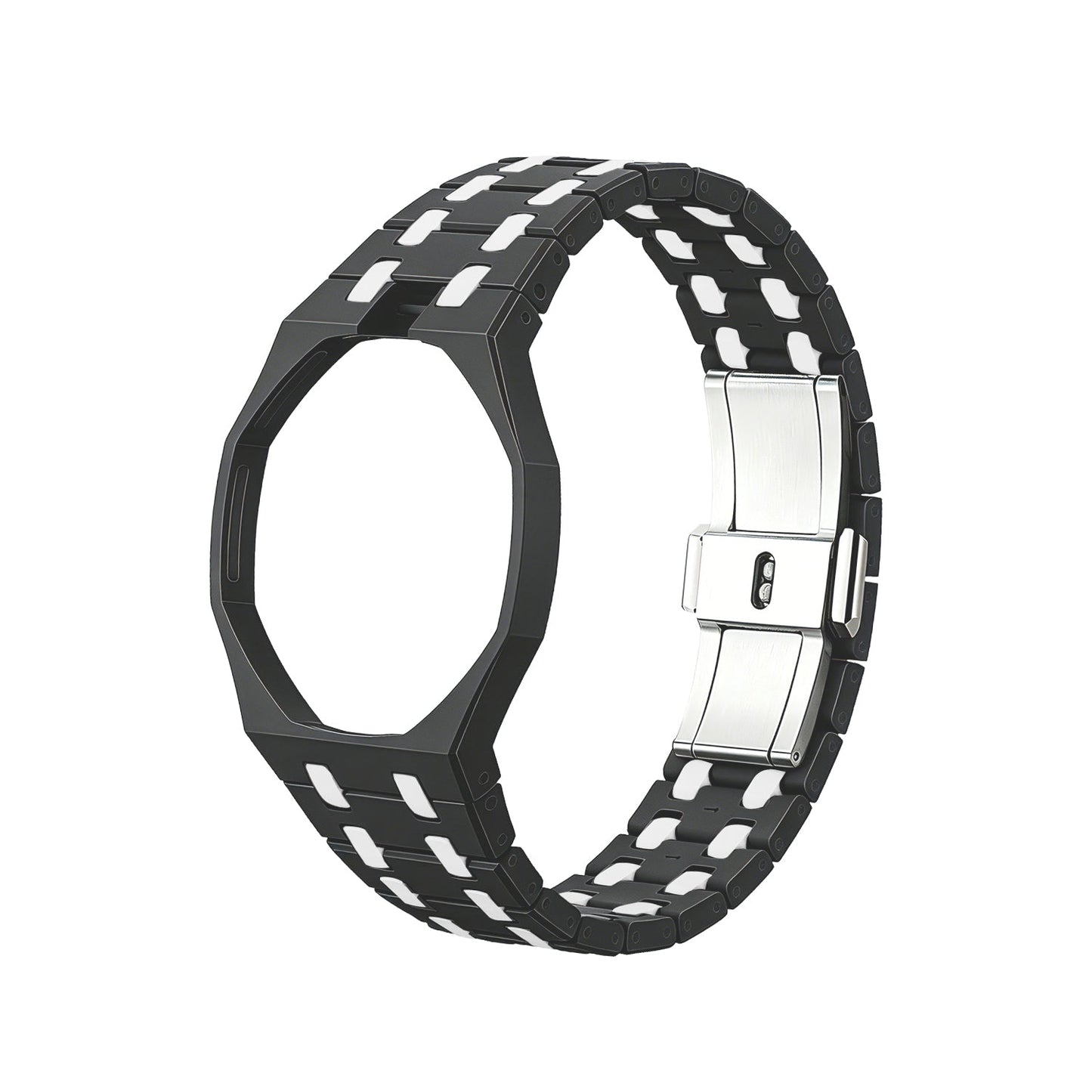 [Zalyn]OAK POP EXCLUSIVE BLACK AND WHITE BIOCERAMIC STRAP