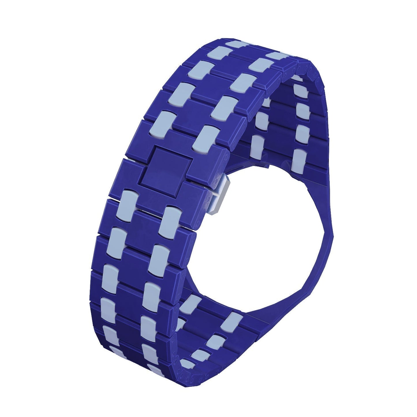 [Zalyn]OAK POP EXCLUSIVE DARK BLUE AND LIGHT BLUE BIOCERAMIC STRAP