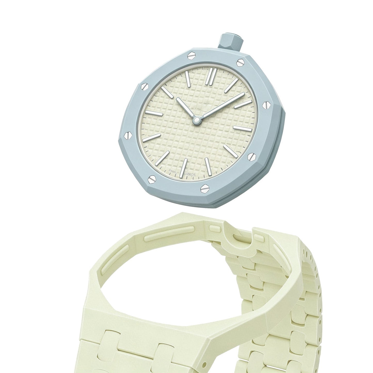 [Zalyn]OAK POP EXCLUSIVE CREAMY YELLOW BIOCERAMIC STRAP