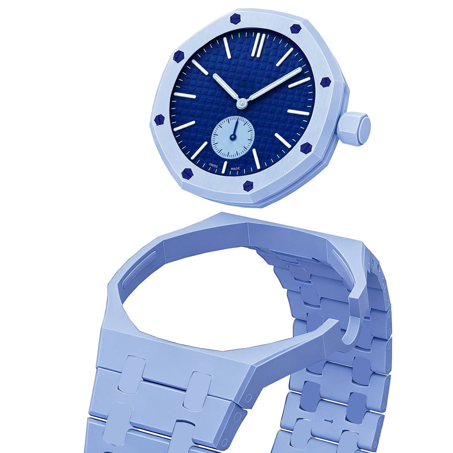 [Zalyn]OAK POP EXCLUSIVE LIGHT BLUE BIOCERAMIC STRAP