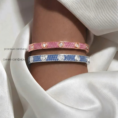[Zalyn]CLASSIC 6.1MM LOVE BRACELET 10-DIAMOND FULL PAVÉ