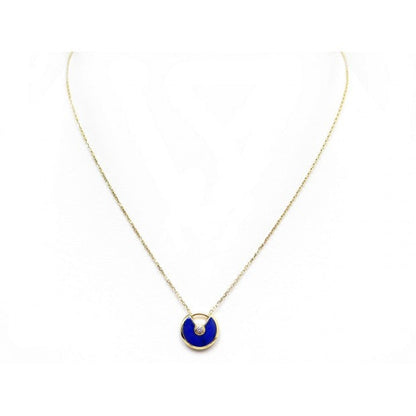[Zalyn Jewelry ]AMULETTE ROSE GOLD AGATE NECKLACE