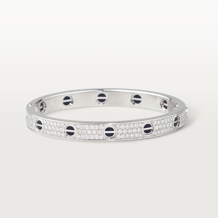 [Zalyn Jewelry ]LOVE BRACELET 6.1MM DIAMOND-PAVED CERAMIC