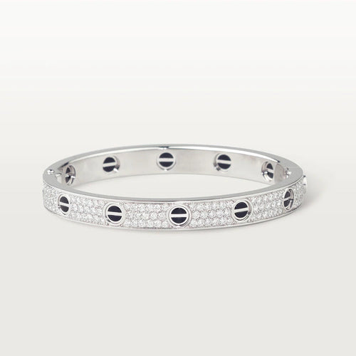 [Zalyn Jewelry ]LOVE BRACELET 6.1MM DIAMOND-PAVED CERAMIC