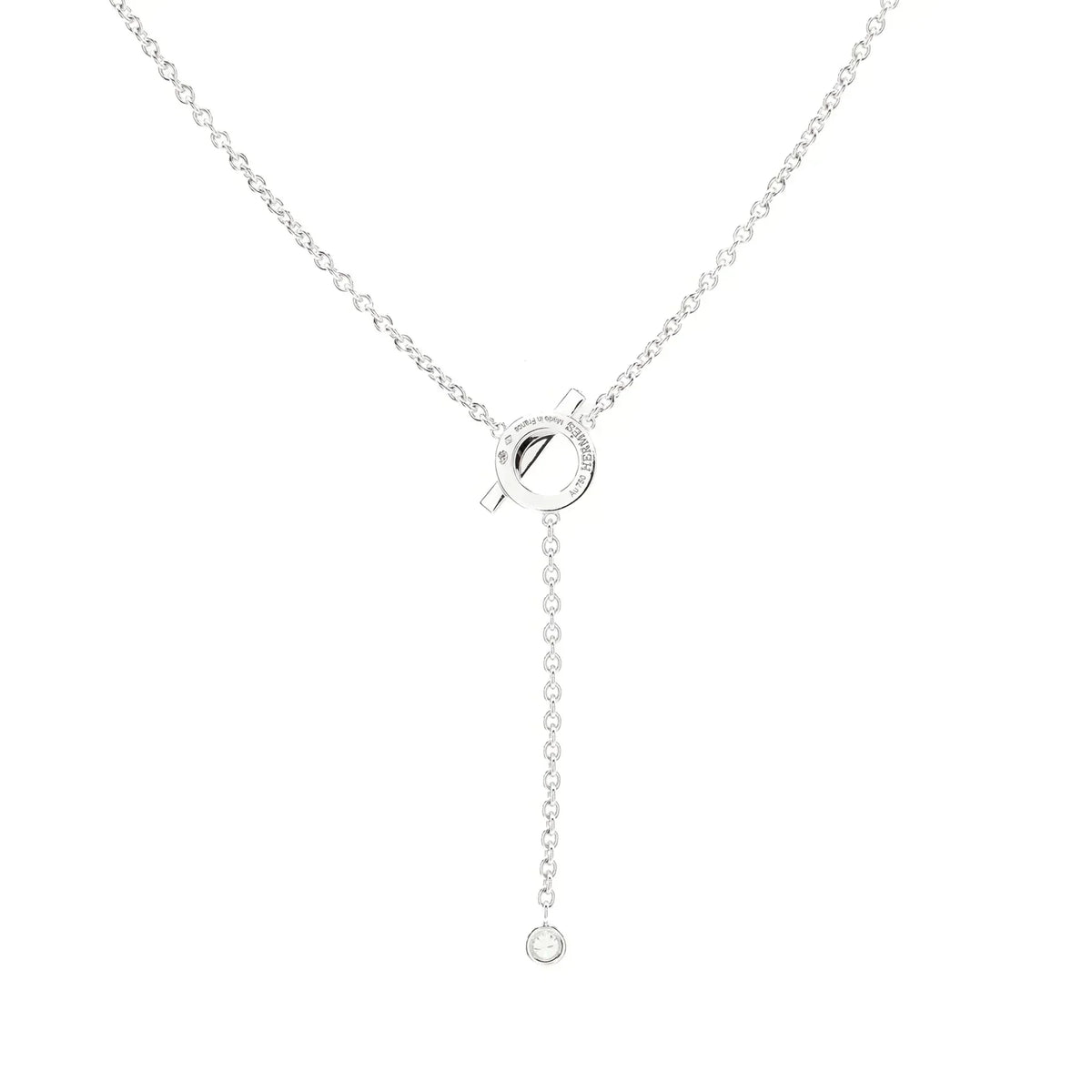 [Zalyn Jewelry ]FINESSE SILVER DIAMOND NECKLACE
