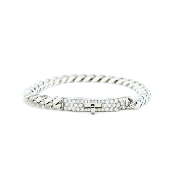 [Zalyn]KELLY CHAIN SILVER DIAMOND BRACELET