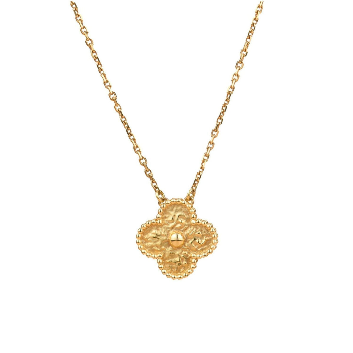 [Zalyn Jewelry ]CLOVER 15MM  BRONZING NECKLACE