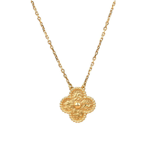 [Zalyn Jewelry ]CLOVER 15MM  BRONZING NECKLACE