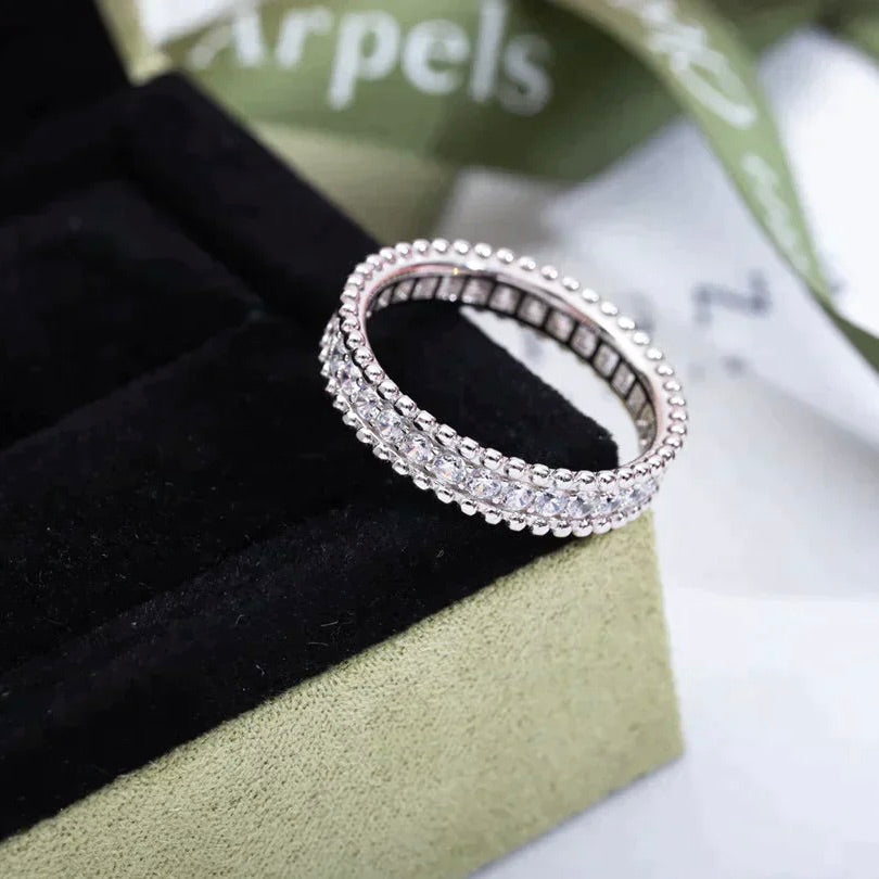 [Zalyn Jewelry ]PERLEE DIAMOND SILVER RING