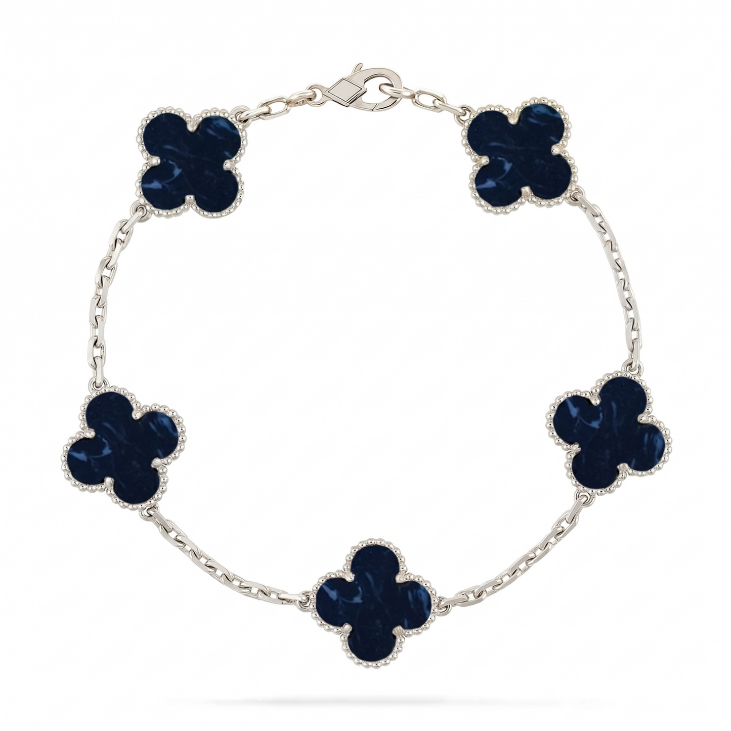 [Zalyn]LUCKY CLOVER 5-MOTIF BRACELET - PIETERSITE COLLECTION