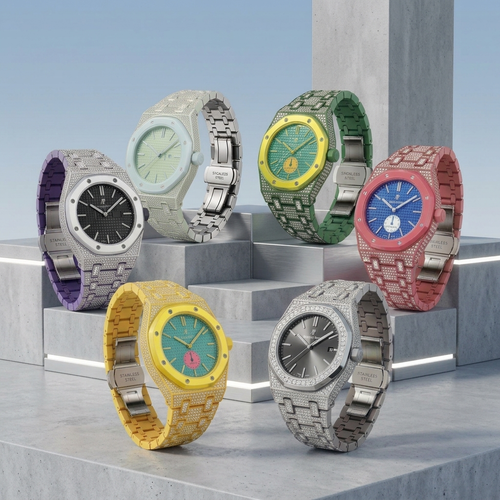 [Zalyn]Royal Oak Pop Exclusive Bioceramic Case & Bioceramic Strap Full Diamond