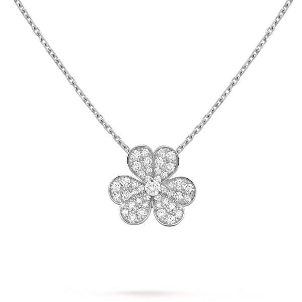 [Zalyn Jewelry ]CLOVER DIAMOND NECKLACE SILVER