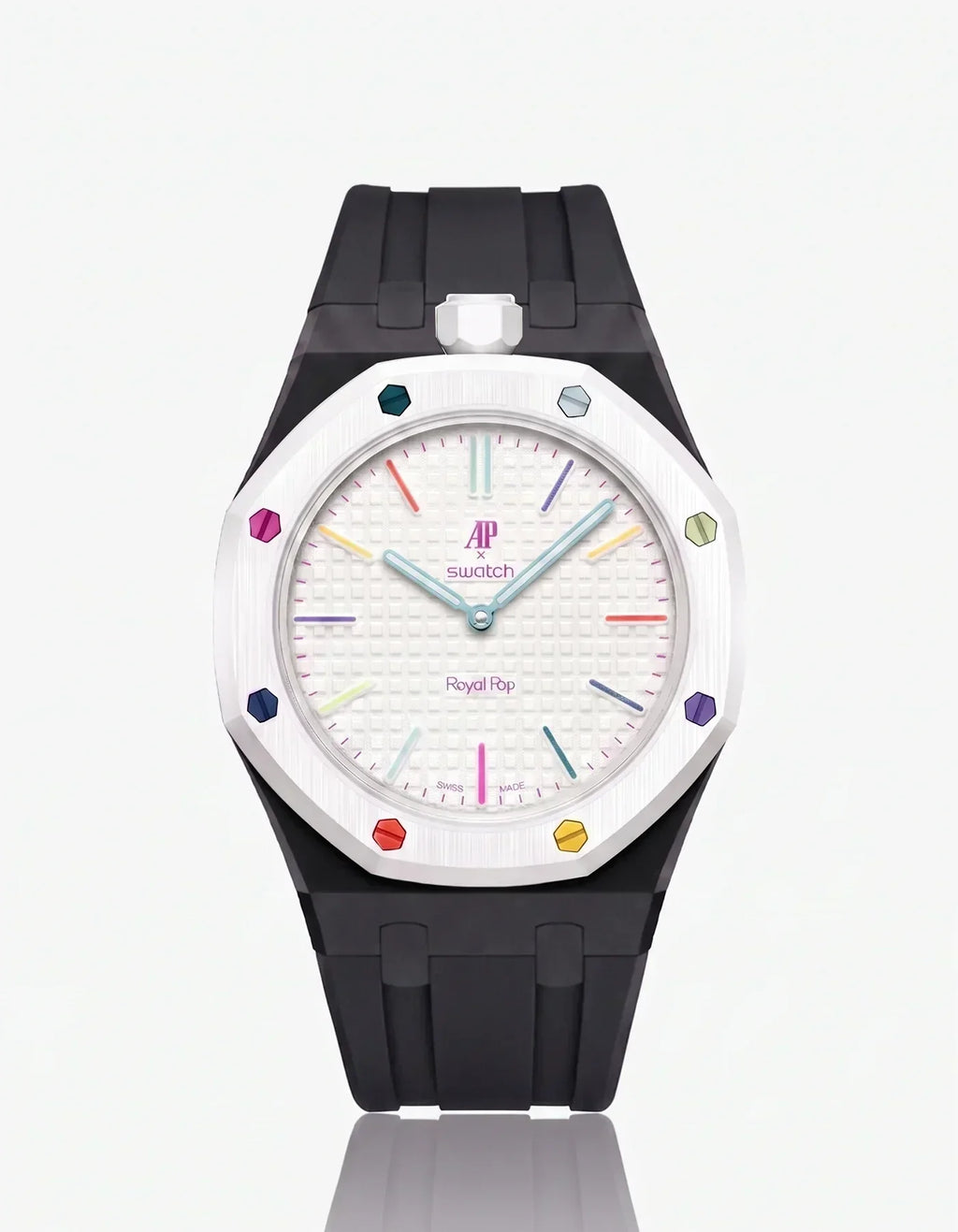 Silicone Strap & Case  Royal Pop Huit Blanc(Customize  Colors)