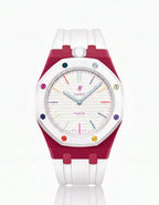 Silicone Strap & Case  Royal Pop Huit Blanc(Customize  Colors)
