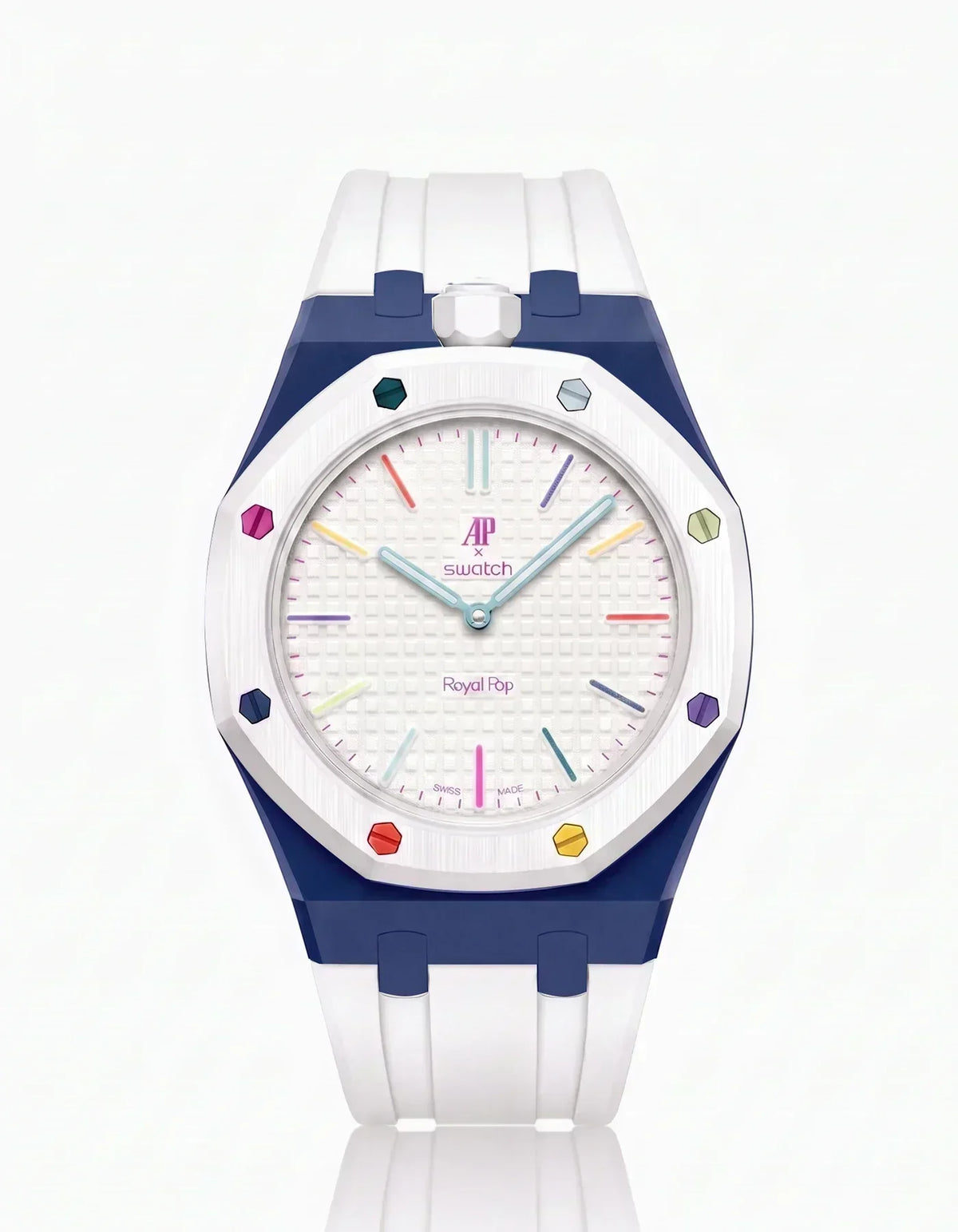 Silicone Strap & Case  Royal Pop Huit Blanc(Customize  Colors)