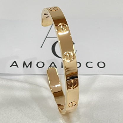 [Zalyn Jewelry ]LOVE BRACELET 6.1MM OPEN CUFF