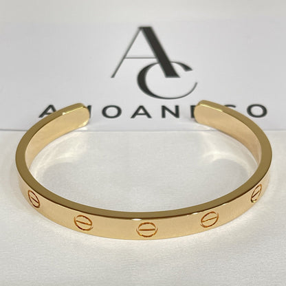 [Zalyn Jewelry ]LOVE BRACELET 6.1MM OPEN CUFF