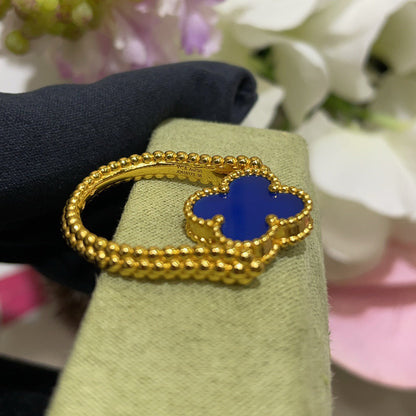 [Zalyn]LUCKY CLOVER GOLD REVERSIBLE RING