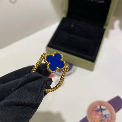 [Zalyn]LUCKY CLOVER GOLD REVERSIBLE RING