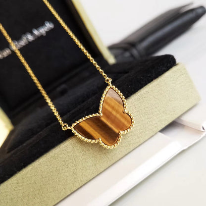 [Zalyn Jewelry ] TIGER__ EYE BUTTERFLY NECKLACE