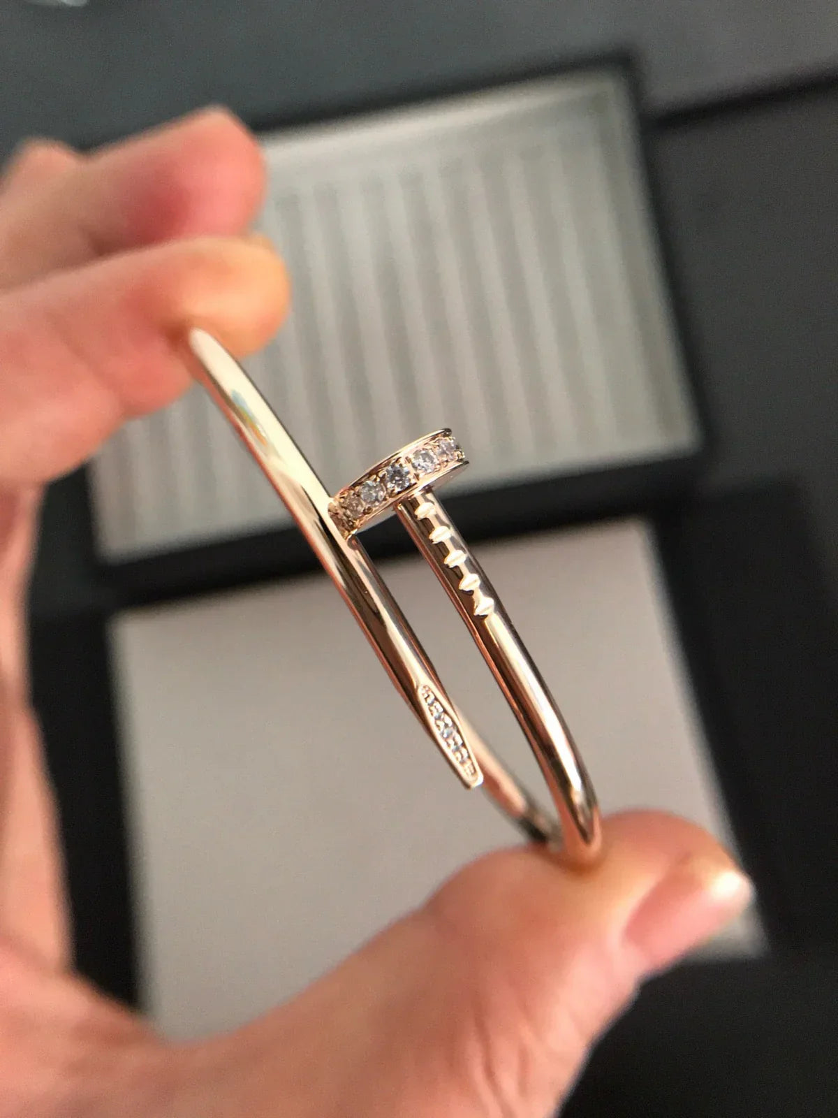 [Zalyn]JUSTE UN CLOU 3.5MM CLASSIC DIAMOND BANGLE