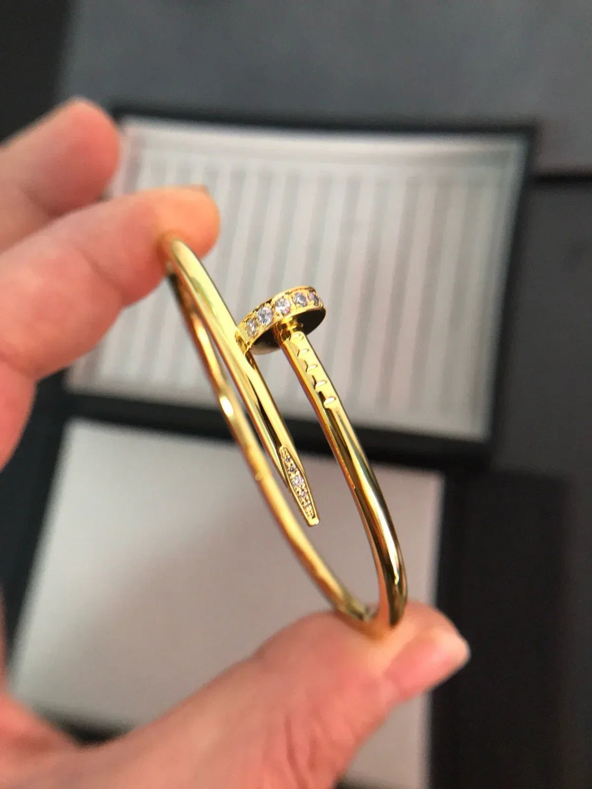 [Zalyn]JUSTE UN CLOU 3.5MM CLASSIC DIAMOND BANGLE