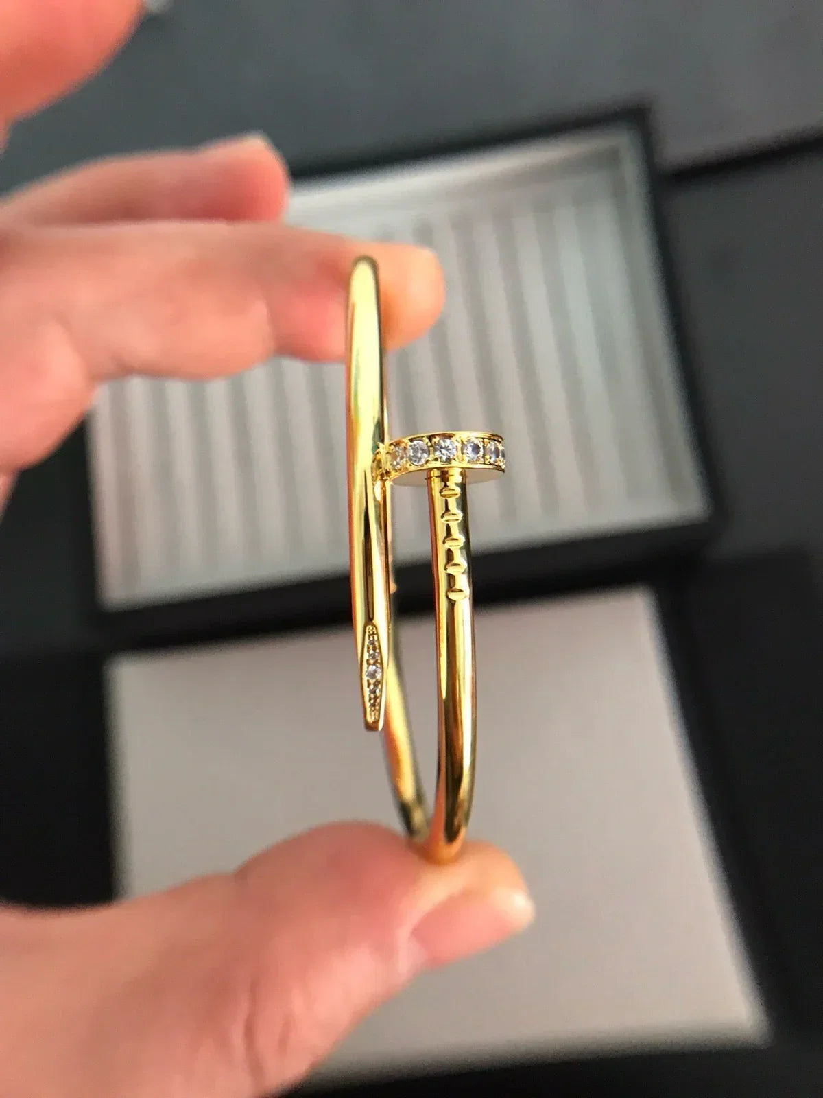 [Zalyn]JUSTE UN CLOU 3.5MM CLASSIC DIAMOND BANGLE