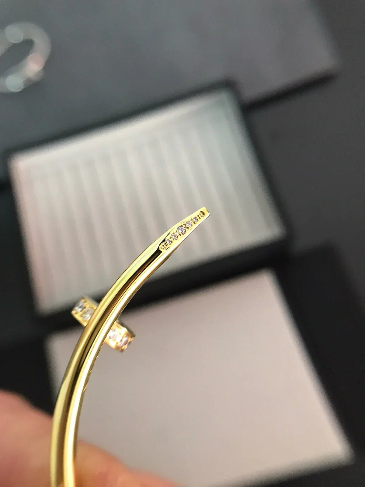 [Zalyn]JUSTE UN CLOU 3.5MM CLASSIC DIAMOND BANGLE