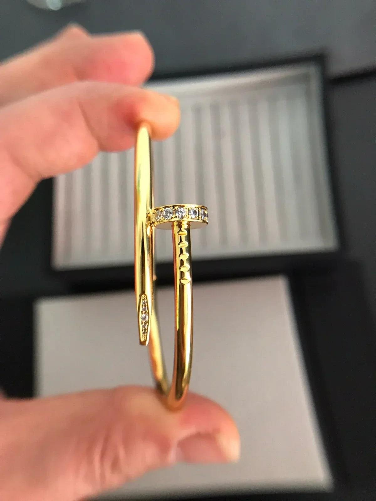 [Zalyn]JUSTE UN CLOU 3.5MM CLASSIC DIAMOND BANGLE