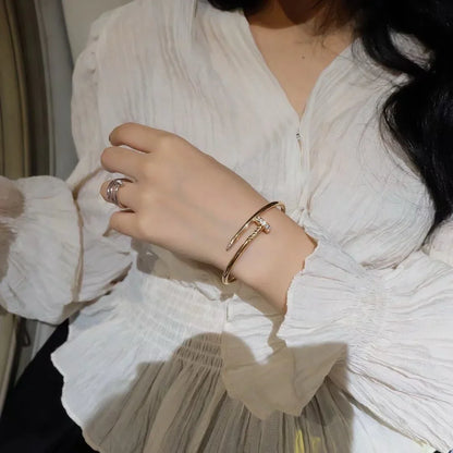 [Zalyn]JUSTE UN CLOU 3.5MM CLASSIC DIAMOND BANGLE