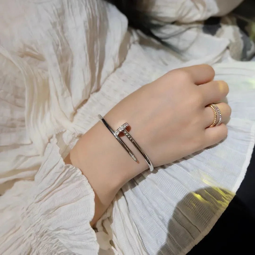 [Zalyn]JUSTE UN CLOU 3.5MM CLASSIC DIAMOND BANGLE