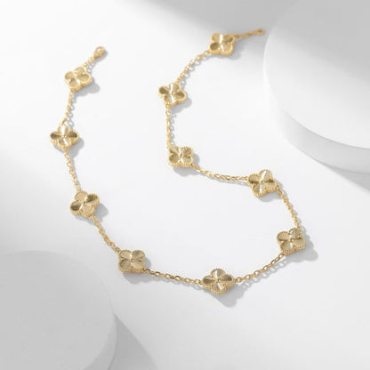 [Zalyn Jewelry ]CLOVER 10 MOTIFS LASER NECKLACE
