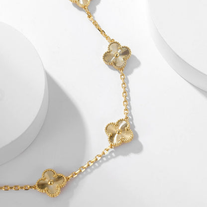 [Zalyn Jewelry ]CLOVER 10 MOTIFS LASER NECKLACE