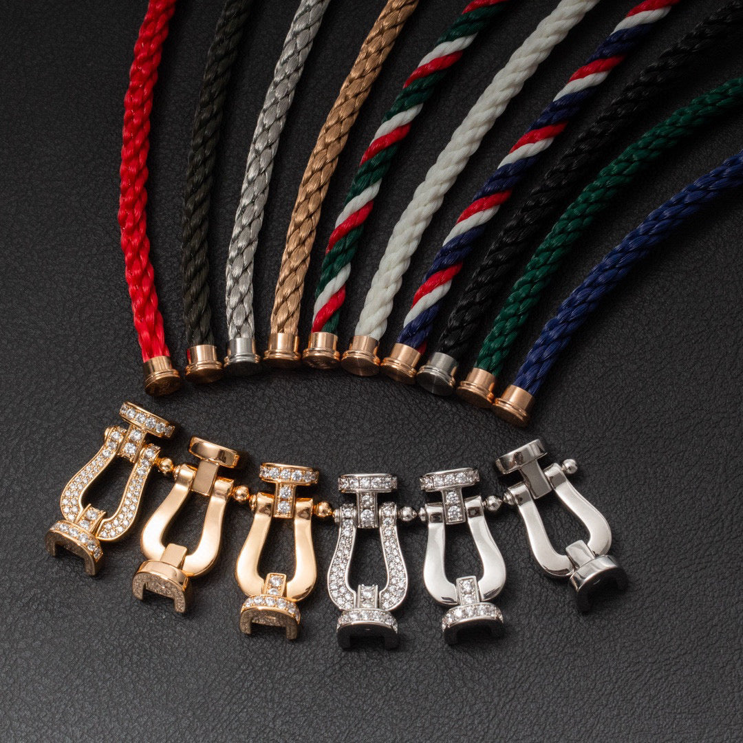 [Zalyn]FORCE LARGE HORSESHOE BRACELET - ROSE GOLD