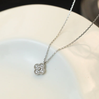 [Zalyn Jewelry ]CLOVER MINI 9.5MM PENDANT DIAMOND NECKLACE