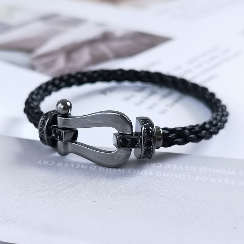[Zalyn]FORCE LARGE SERIES BLACK SAMURAI BRACELET