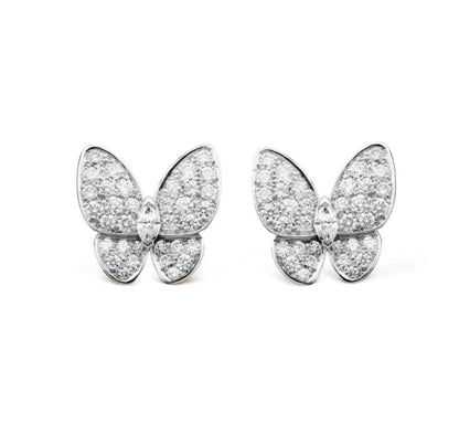 [Zalyn Jewelry ]BUTTERFLY ALL DIAMOND EARRINGS