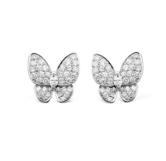[Zalyn Jewelry ]BUTTERFLY ALL DIAMOND EARRINGS