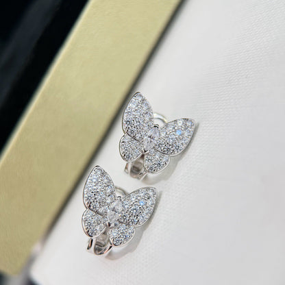 [Zalyn Jewelry ]BUTTERFLY ALL DIAMOND EARRINGS