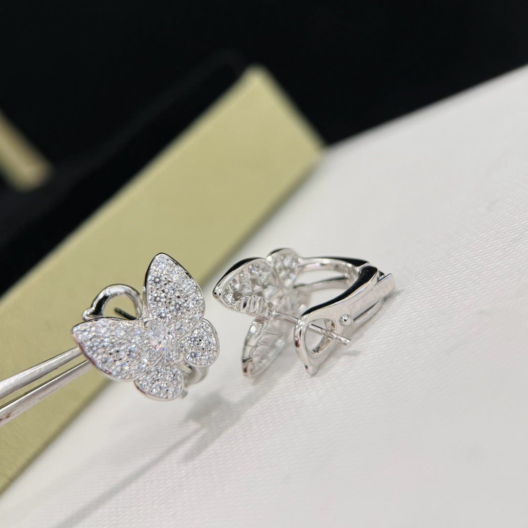 [Zalyn Jewelry ]BUTTERFLY ALL DIAMOND EARRINGS