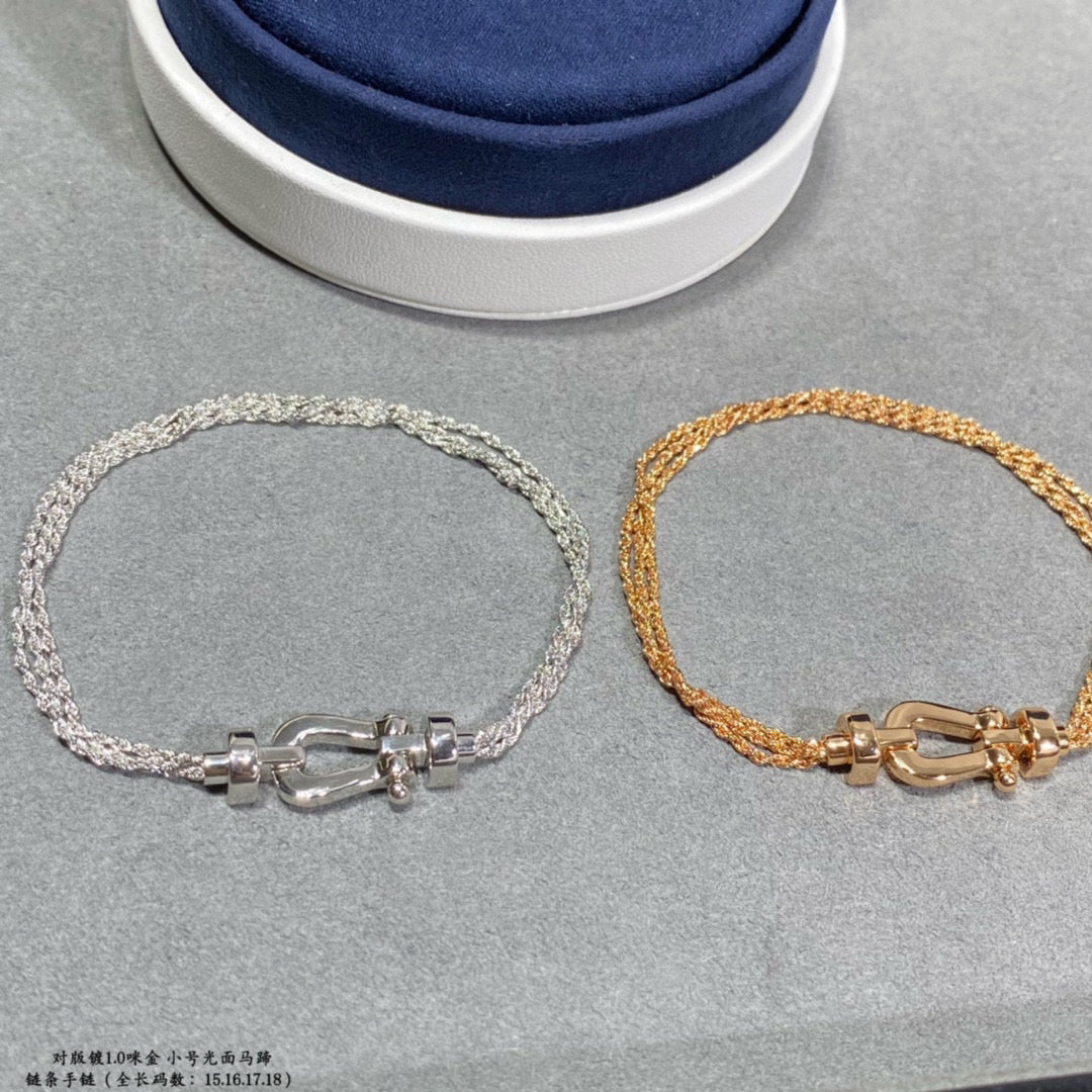 [Zalyn Jewelry ]FORCE SMALL HORSESHOE  DIAMOND CHAIN ROPE BRACELET