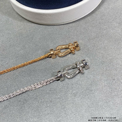 [Zalyn Jewelry ]FORCE SMALL HORSESHOE  DIAMOND CHAIN ROPE BRACELET