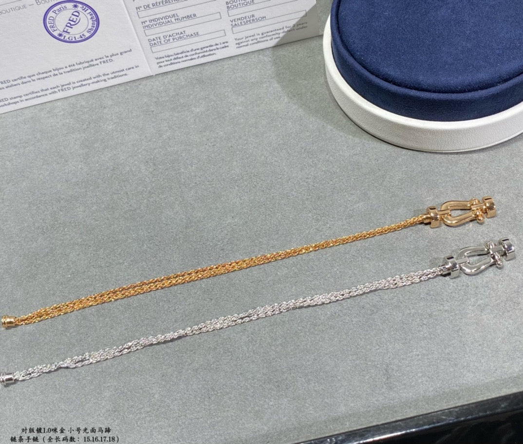 [Zalyn Jewelry ]FORCE SMALL HORSESHOE  DIAMOND CHAIN ROPE BRACELET